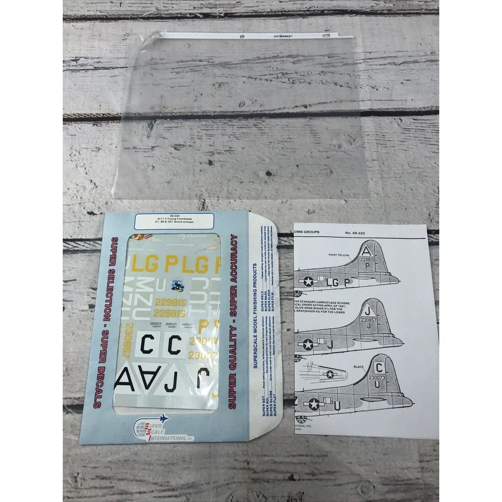 Super Scale International Decals B-17 Flying Fortress 91,96,351 Bomber groups